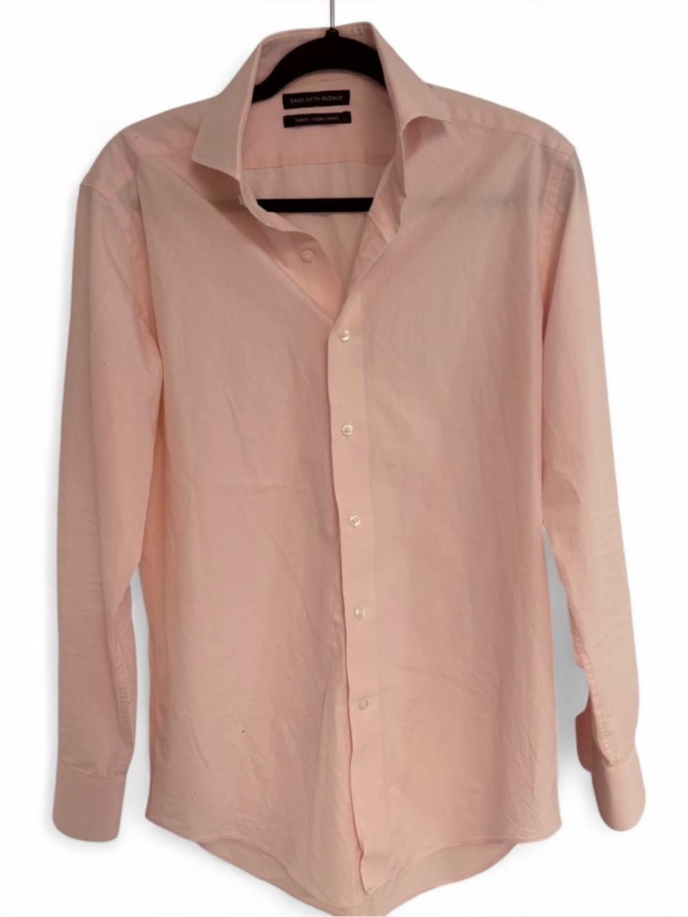 Saks Fifth Avenue Men's Light Pink Long-Sleeve Dress Shirt